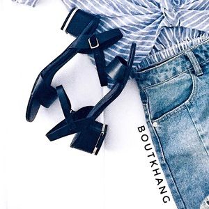 Shoes - Black Heeled Sandals Shoes - Black Heeled Sandals